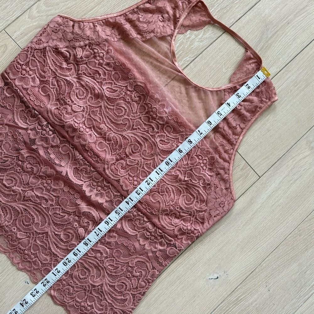 Venus Cut Out Detailed Lace Sleeveless Top in Dusty Pink Women’s Size XL - Picture 7 of 8